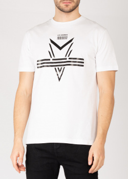 Белая футболка Les Hommes с надписью, фото